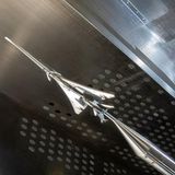 Im Windkanal bewährte sich das Design an einem Modell.