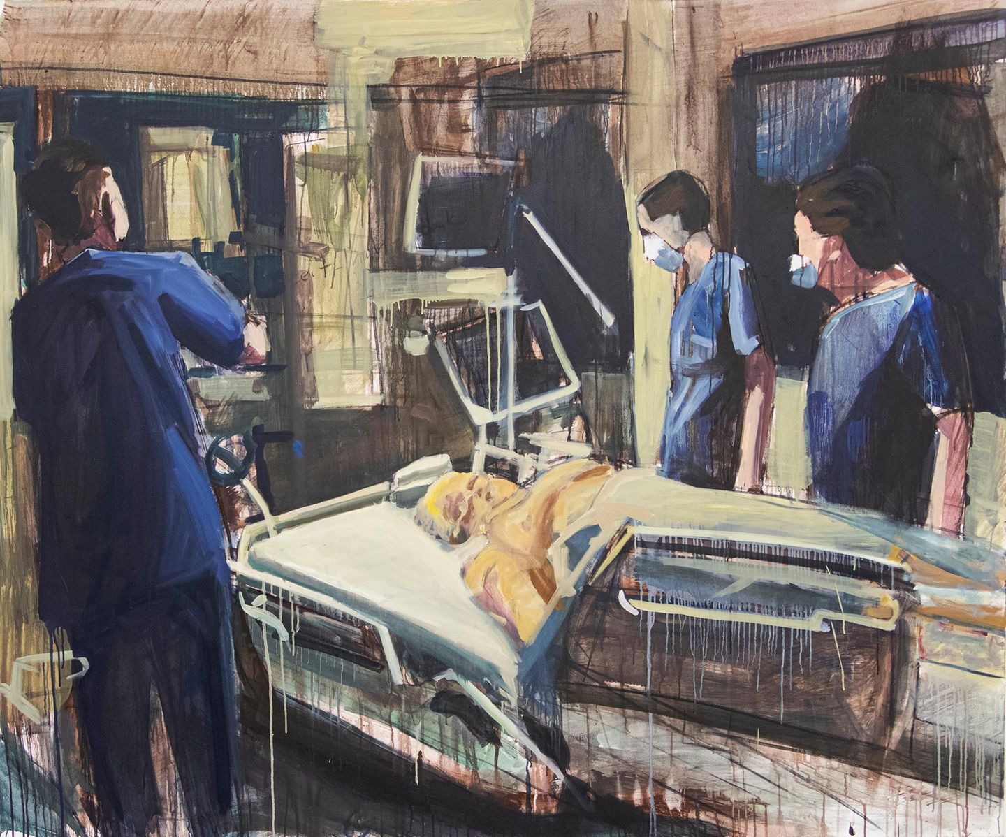 Tatsächlich aber möchte Surjasentana gar nicht die Patientinnen und Patienten in den Mittelpunkt seiner Bilder stellen, sondern das Leben auf der Intensivstation als Ganzes