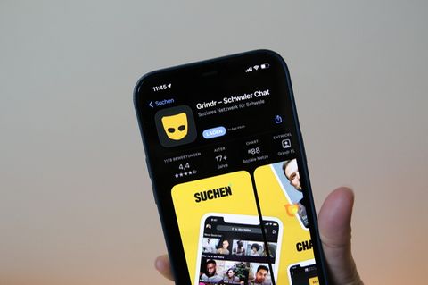 Die App "Grindr" auf einem Smartphone