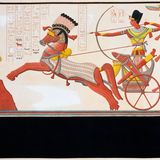 Ramses II. in der Schlacht von Kadesh.