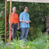 Sonja Zietlow, Daniel Hartwich und Dr. Bob bei der Dschungelprüfung