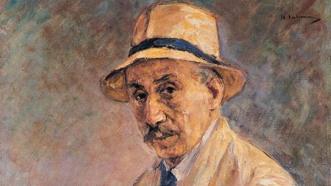 Ein Porträt des Malers Max Liebermann im impressionistischen Stil