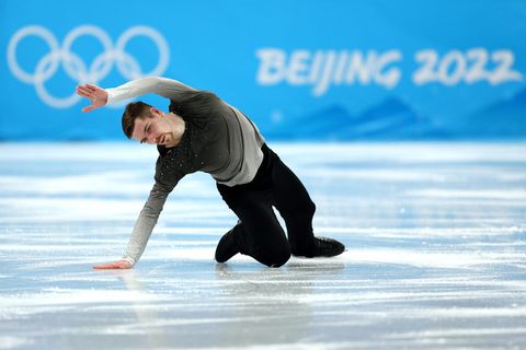 Eiskunfstläufer Paul Fentz aus Deutschland in Aktion