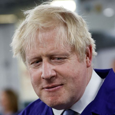 Boris Johnson während eines Besuchs einer Technischen Hochschule in Manchester