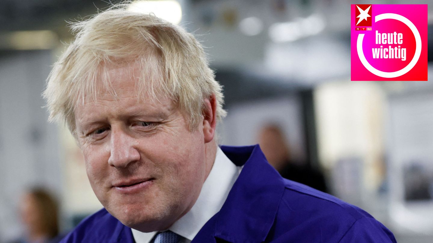 Boris Johnson während eines Besuchs einer Technischen Hochschule in Manchester