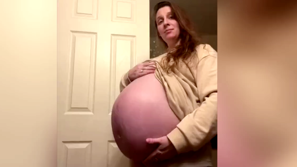 Schwangerschaft extrem: Frau sorgt mit XXL-Bauch für Staunen