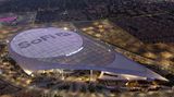 Auch von außen ist die Arena und das Areal pompös. An der rechten Spitze findet sich das Youtube Theatre, eine eigene Veranstaltungslocation mit 6000 Plätzen. Ein Meisterwerk ist auch das Dach aus 35.000 Aluminium-Panelen. In einen Teil sind LED-Anzeigen eingebaut, sodass das Dach als Display genutzt werden kann.
