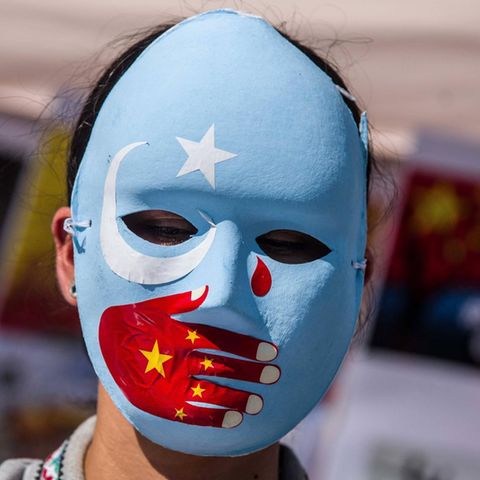 Protest gegen die politische Verfolgung der Uiguren in China