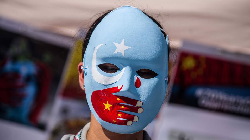 Protest gegen die politische Verfolgung der Uiguren in China