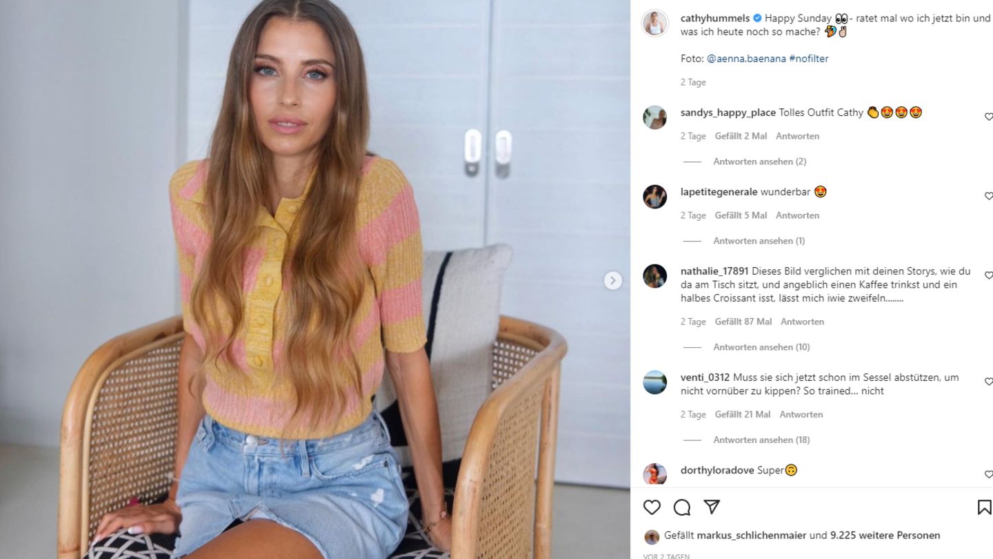 Einen Tag nach dem Überfall: Cathy Hummels zeigt sich auf Instagram
