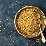 Was ist Bockshornklee?  Vor allem im Nahen Osten, in Nordafrika und in Spanien wird Bockshornklee als Nahrungsmittel oder Futterpflanze angebaut und geröstet, gekocht oder frisch verzehrt. In Südtirol wird Bockshornklee auch als Gewürz verwendet, für Brot oder Käse beispielsweise. In der indischen Küche finden sich die Samen als Bestandteil von Currypulver. Der Geschmack ist unverwechselbar: Er ist sehr würzig mit bitteren und scharfen Noten.