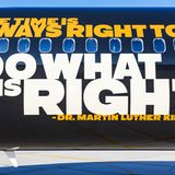 Alaska Airlines mit Zitat von Martin Luther King