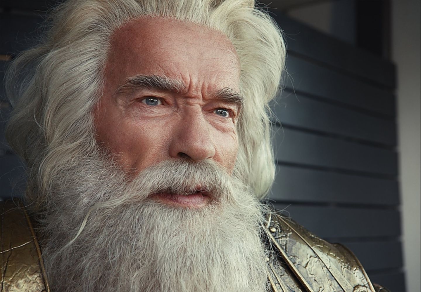 Nein, das ist nicht Charlton Heston als Moses, sondern Arnold Schwarzenegger als Zeus