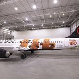 Airbus A220 von air Canada "Turning Red"