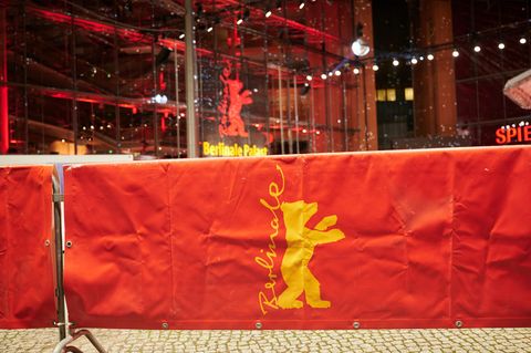 Absperrgitter auf der Berlinale in Berlin