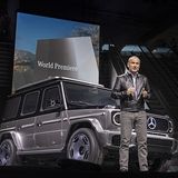 Mercedes AMG-Chef Phillip Schiemer präsentiert den Mercedes EQG