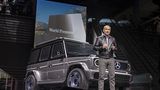Mercedes AMG-Chef Phillip Schiemer präsentiert den Mercedes EQG