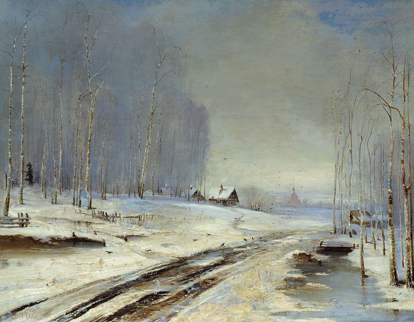 Rasputitsa - das Meer des Schlamms, 1894, von Alexei Savrasov