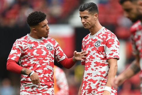 Jadon Sancho Cristiano Ronaldo Man Utd 2021-22