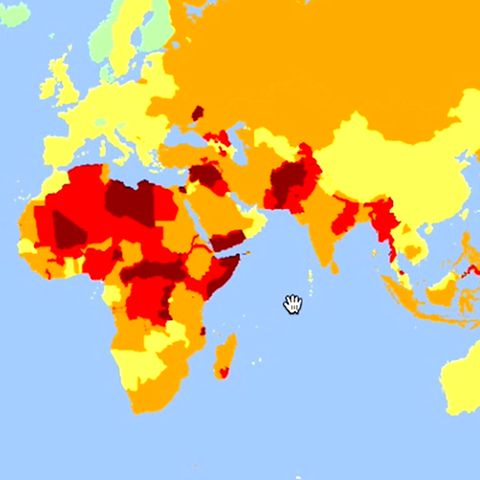 Planung von Urlaub: Karte zeigt die gefährlichsten Länder der Welt