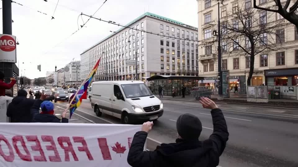 Video: Freedom Convoy in Europa angekommen
