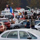 Protestkonvoi in Straßburg