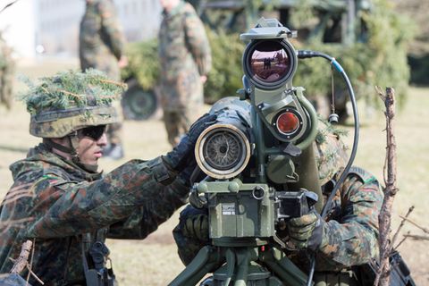 Die Bundeswehr bei einer Übung mit Panzerabwehrrakten