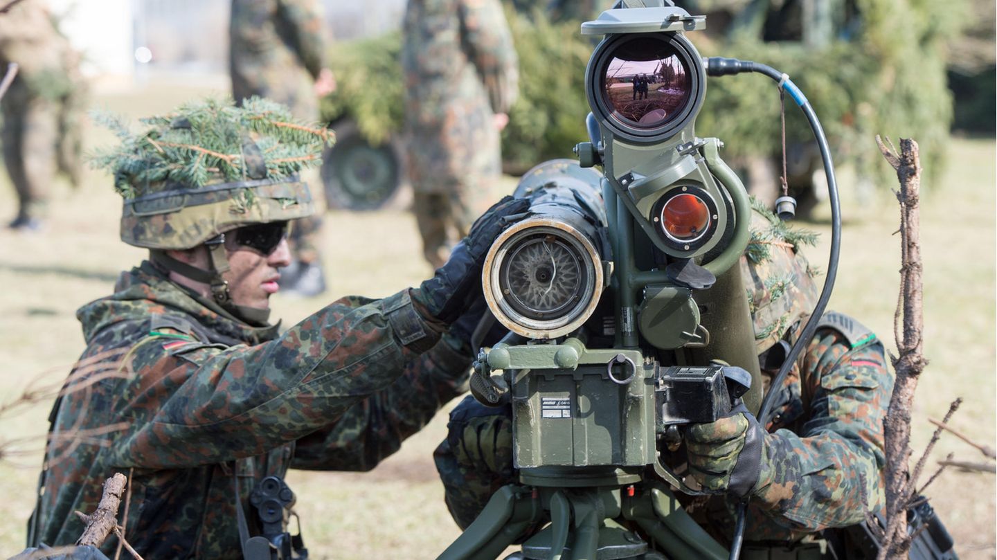 Die Bundeswehr bei einer Übung mit Panzerabwehrrakten