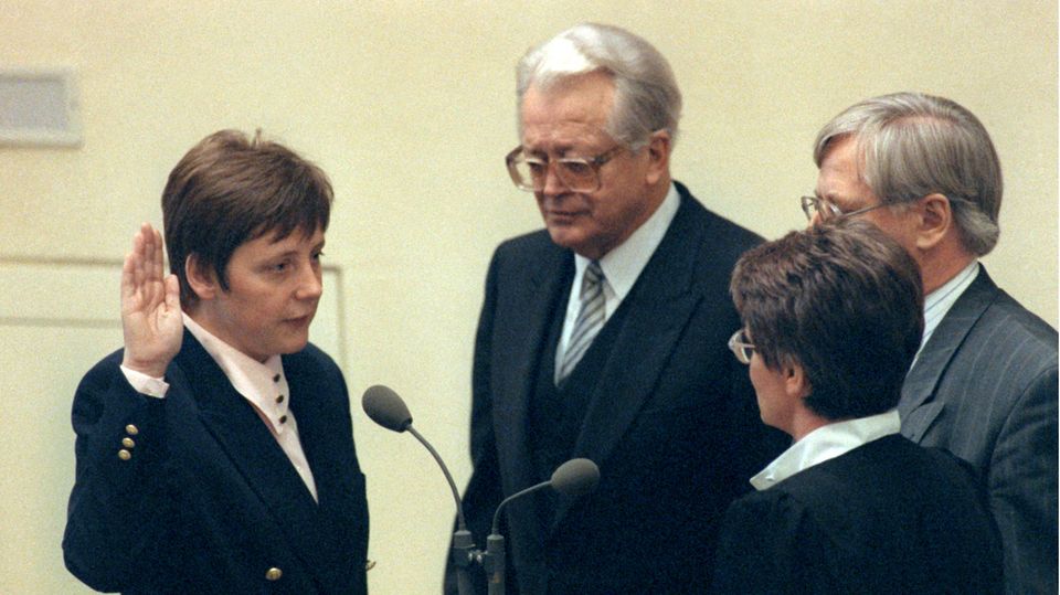 Vereidigung von Angela Merkel 1991