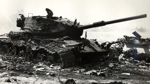 Die Stunde der ägyptischen Commandos: Dieser israelische M60 wurde von einer 9K11 Maljutka getroffen.