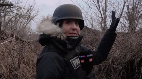 Reporterin berichtet von der ukrainischen Front