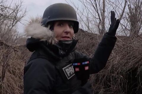 Reporterin berichtet von der ukrainischen Front