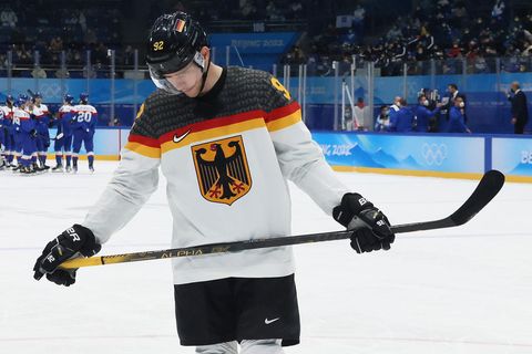 Pure Enttäuschung: Marcel Nöbels nach dem Aus des Eishockey-Teams gegen die Slowakei (0:4)