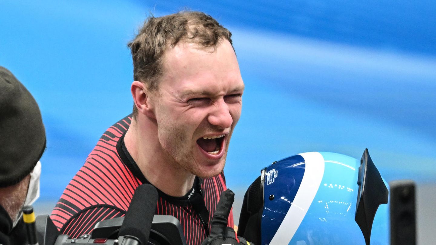 Germany won gold, silver and bronze in the two-man bobsleigh