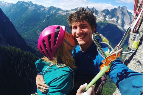 Brette Harrington und Marc-André Leclerc. Er starb durch eine Lawine