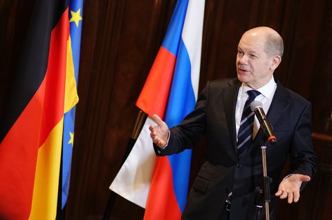 Bundeskanzler Olaf Scholz in Moskau