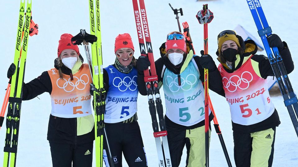 Franziska Preuss (v.l.n.r.), Denise Herrmann, Vanessa Hinz und Vanessa Voigt