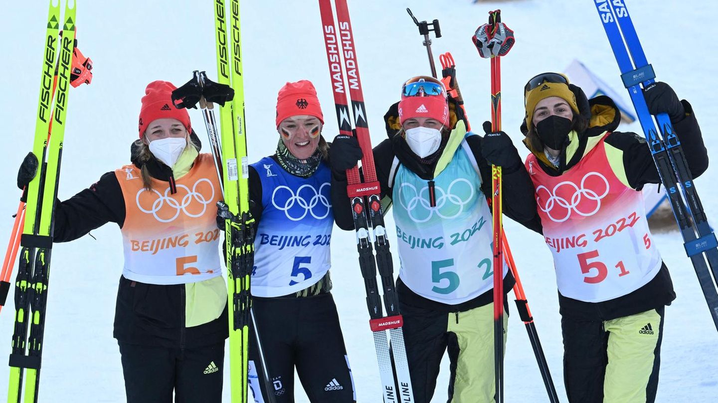 Franziska Preuss (v.l.n.r.), Denise Herrmann, Vanessa Hinz und Vanessa Voigt