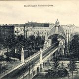 Die Hochbahnstrecke am Nollendorfplatz in Berlin ziert eine große Kuppel. Aufnahme von 1934