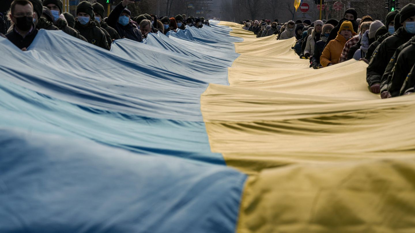 Ukraine - Tag der Einheit in Kiew