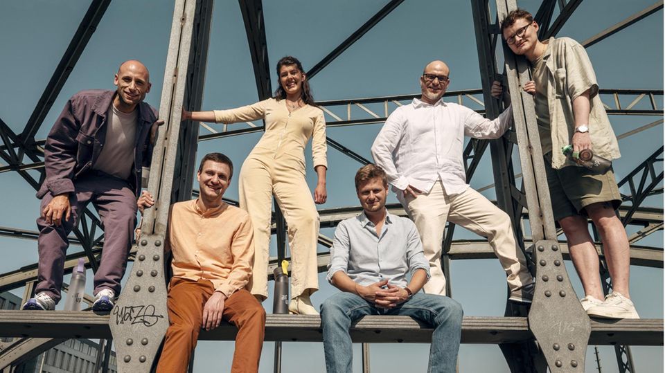Simon Nüesch, Fabian Schlang, Lena Jüngst, Jannis Koppitz, Christian Hauth und Tim Jäger (v.l.n.r.) bilden das Management-Team von Air up