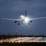 Flugzeug bei Landung