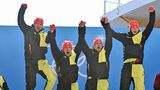 Gold im Viererbob: Francesco Friedrich und seine Anschieber Alexander Schüller, Thorsten Margis und Candy Bauer