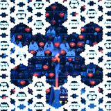 Fans durch einen Schneekristall gesehen