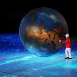 Peking Ende Globus mit Kind