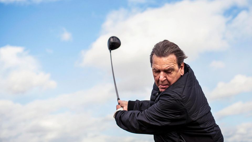 Gerhard Schröder.  He might never imagine playing golf one day.  You don't have an opponent there, he said