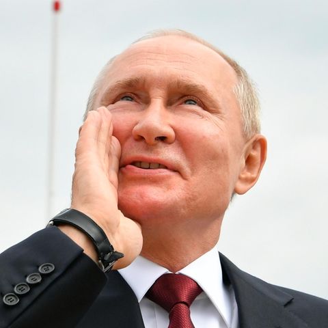 Wladimir Putin bei einer Marineparade im Juli 2021