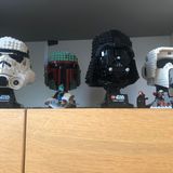Lego Star Wars Helme: Vier der fünf Modelle aus den beiden ersten Wellen