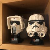 Lego Star Wars Helme: Stormtrooper und Scout Trooper Seite an Seite