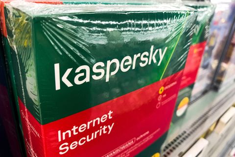 Eine Packung der Antivirensoftware Kaspersky